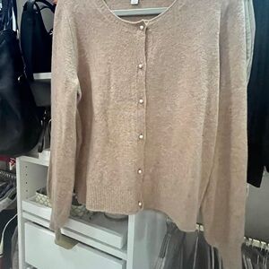 J. Crew Tan Cardigan Sweater Knit Button-Up